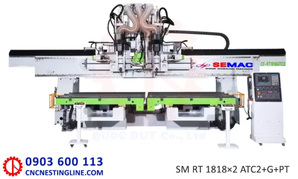 Máy CNC trung tâm 2 bàn 2 cụm thay dao tự động | Quốc Duy