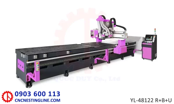 Máy phay cnc router khoan cắt - YL 48122 R+B+U | cncnestingline
