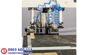 Bàn làm việc điện máy khoan ngang cnc 2 đầu trục Z tải nặng | cncnestingline