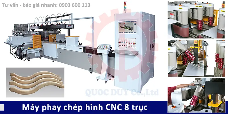 Máy chép hình CNC 8 trục công suất cao