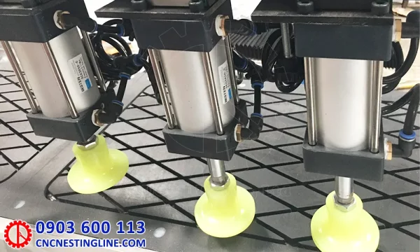 Ben kẹp phôi máy khoan ngang CNC 2 đầu tải nặng | cncnestingline