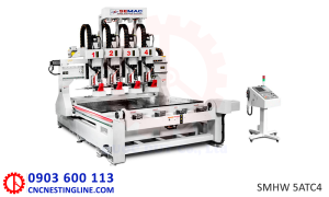 Máy cnc 4 đầu gia công trung tâm thay dao tự động | SMHW 5ATC4