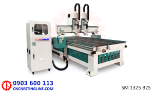 Máy phay router cnc 2 đầu độc lập | SM 1325 B2S