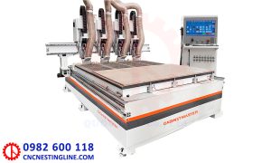 Máy CNC router 4 đầu thay dao tự động