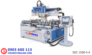 Máy lắc mộng âm cnc 4 đầu | SDC 1500 4 4