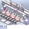 Máy phay CNC 3D 4 trục 16 đầu bàn lật