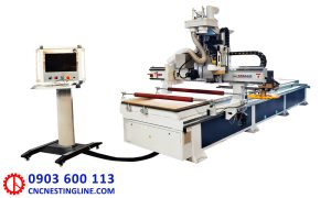 Máy cnc 2 bàn thay dao có lưỡi cưa | Quốc Duy