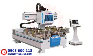 Máy lắc mộng âm cnc 1500mm 4 đầu | Quốc Duy