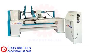 Máy tiện gỗ cnc cấp phôi tự động | Quốc Duy