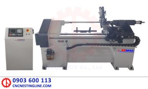 Máy tiện gỗ cnc tự động nạp phôi | Quốc Duy