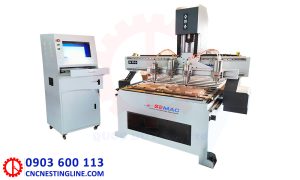 Máy cnc điêu khắc gỗ 4 đầu | Quốc Duy