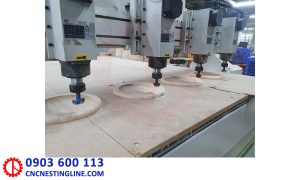 Máy điêu khắc CNC 4 đầu | Quốc Duy