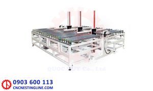 Chuyền tải phôi + lật phôi tự động | CNC Nesting Line
