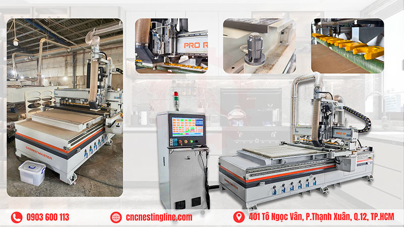 Máy CNC router 1 đầu thay dao tự động
