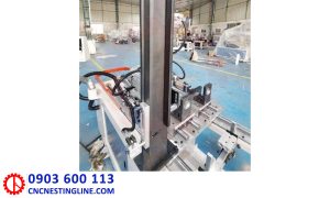 Cấp phôi tự động máy khoan cấy ốc 2 đầu | cnc nesting line
