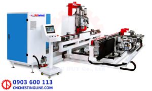Máy CNC làm ổ khóa bản lề cửa gỗ full auto