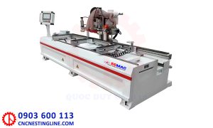 Máy gia công khóa bản lề cửa CNC 4 trục | Quốc Duy