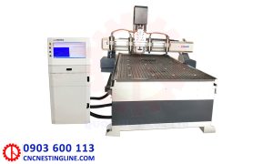 Máy khắc gỗ CNC 4 đầu bàn hút chân không