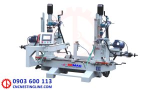 Máy khoan 2 đầu 2 hướng cấp phôi tự động | Quốc Duy