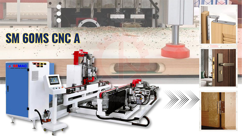 Máy khoan ổ khóa bản lề cửa CNC full option | Quốc Duy