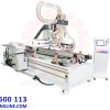 Máy phay khoan CNC làm cửa gỗ 6 trục | Quốc Duy