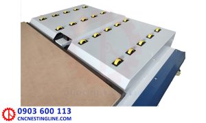 Bàn con lăn hỗ trợ lên phôi | cnc nesting line