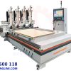 MÁY CNC 4 ĐẦU THAY DAO 2 BÀN CẮT GỖ TỰ NHIÊN - PRO 1325T R4 ATC 1 Máy cnc 4 đầu thay dao 2 bàn cắt gỗ tự nhiên