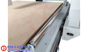 Rulo hỗ trợ lên phôi ngang máy | cnc nesting line