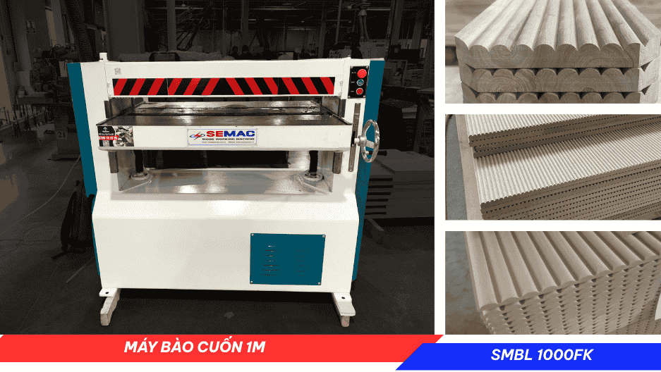 Máy bào cuốn 1M | Quốc Duy