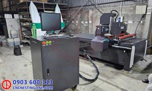 Máy CNC cắt gỗ 1 đầu bàn giao tại Bình Dương