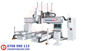 Máy phay CNC 3D 5 trục 2 đầu làm việc trước sau