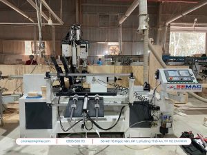 Máy tiện gỗ CNC 4 trục giá rẻ TP HCM | Quốc Duy