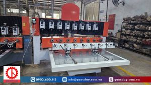 Bàn giao máy điêu khắc CNC 8 đầu tại Bình Dương | Quốc Duy