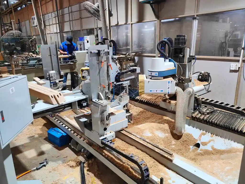 ROBOT ĐÁNH MỘNG KÉP 2 ĐẦU CNC - SM 200/4 CNC 5 Robot đánh mộng dương 2 đầu 2 kiểu thẳng xéo | Quốc Duy